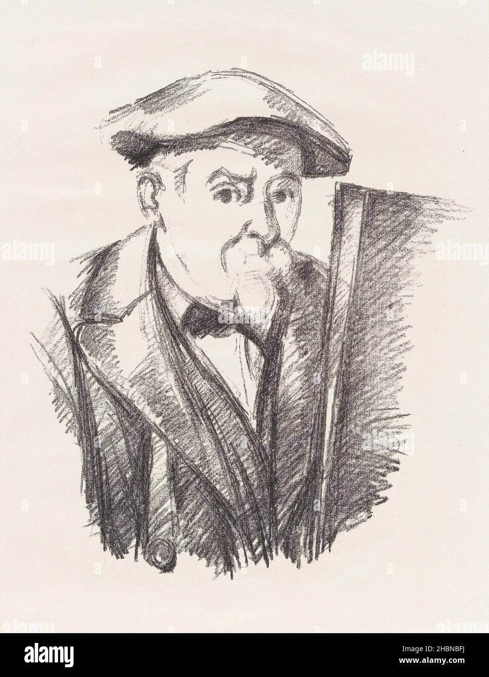 Self-Portrait (ca. 1898-1900) by Paul Cézanne. Stock Photo