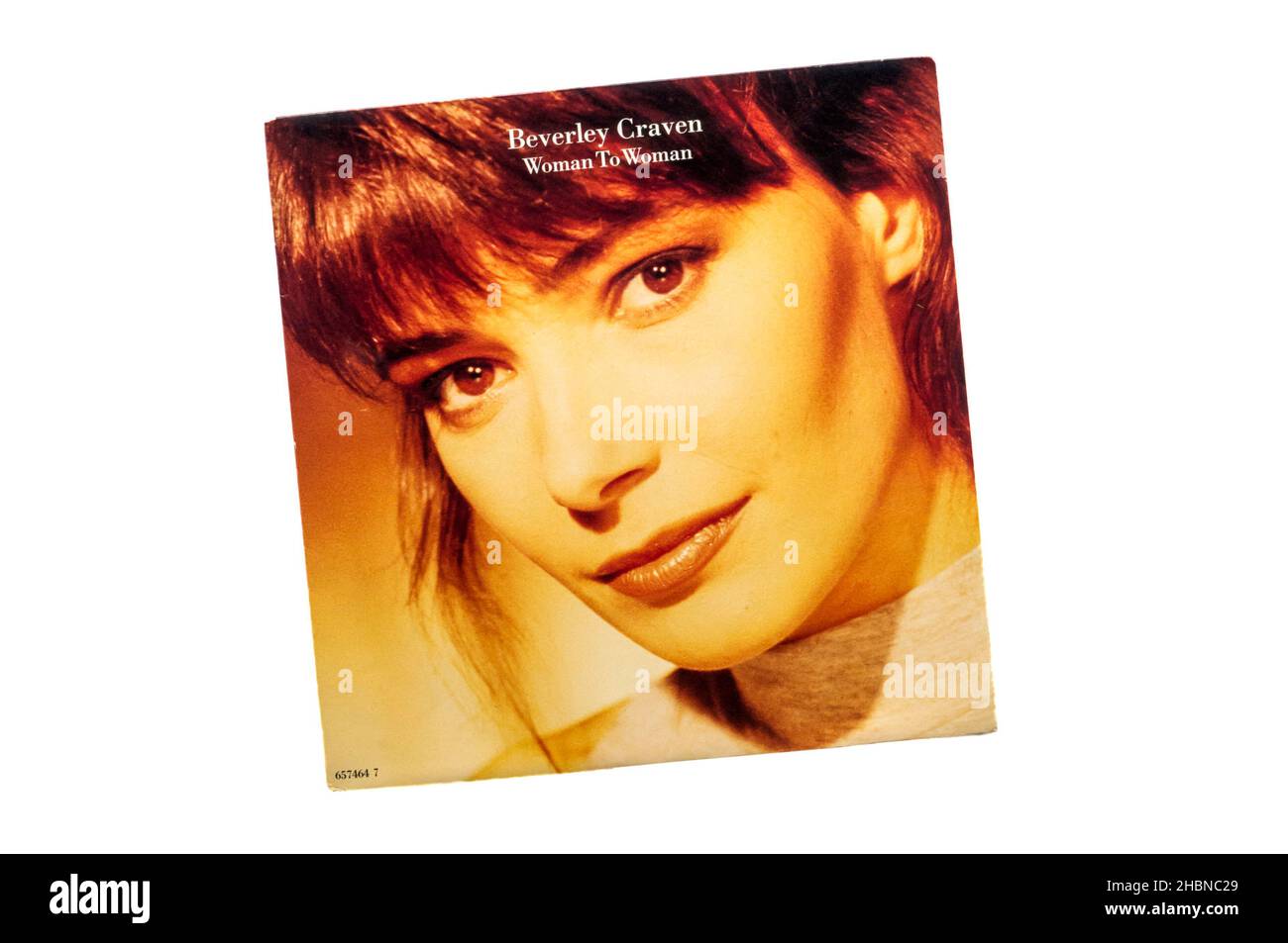 1991 re-issue of 1990 7' single, Woman to Woman by Beverley Craven. Stock Photo