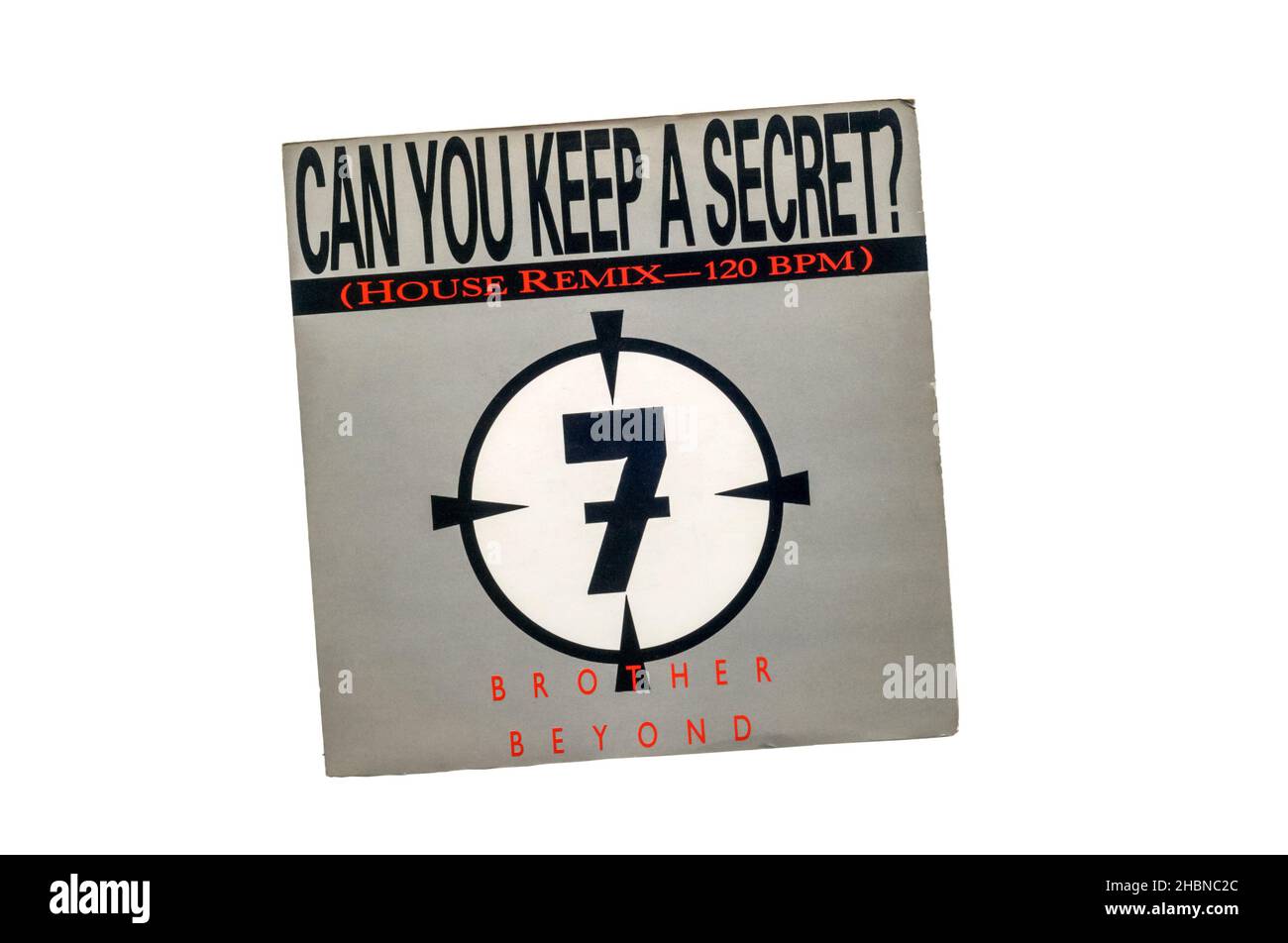 1987 7' single, Can You Keep A Secret? by British boy band Brother Beyond. Stock Photo