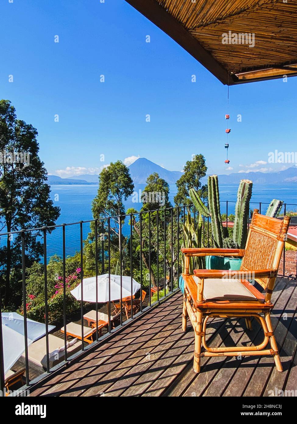 Casa Palopó, a boutique hotel on the shores of Lake Atitlán, Guatemala Stock Photo