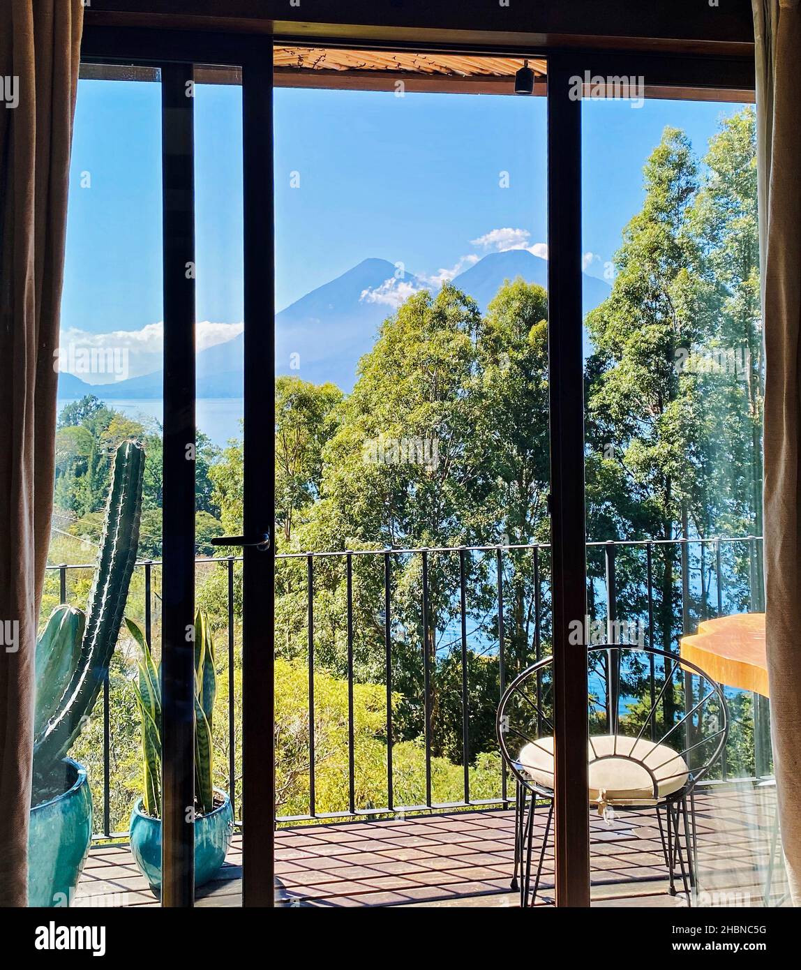 Casa Palopó, a boutique hotel on the shores of Lake Atitlán, Guatemala Stock Photo