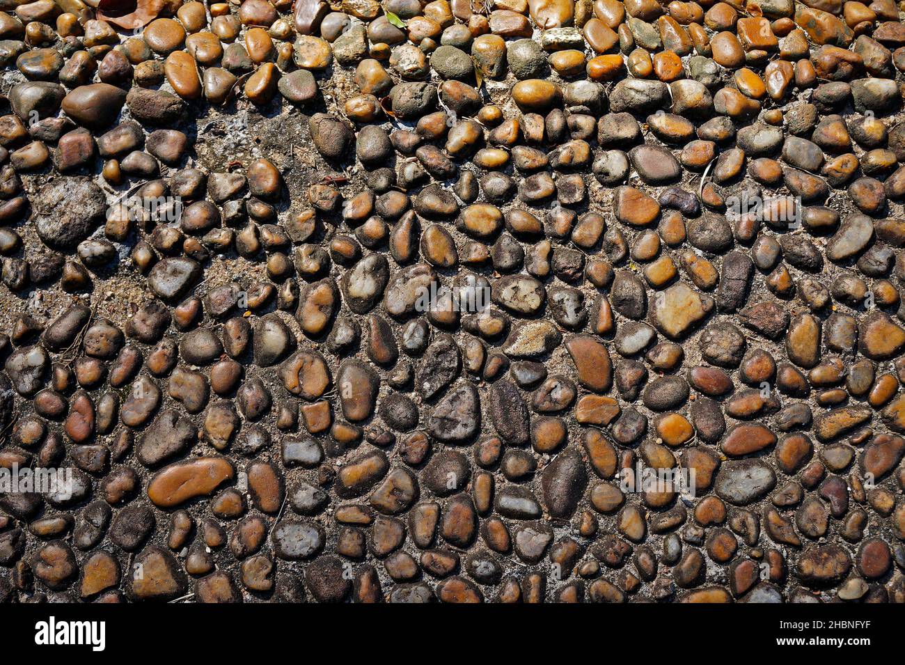 Pebble texture floor background, Brazil Stock Photo
