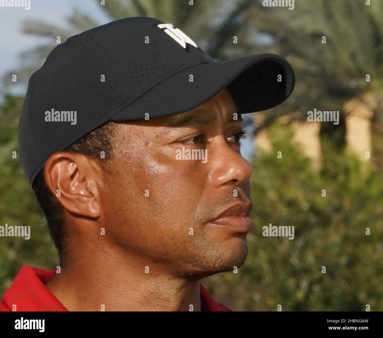 Orlando, United States. 19th Dec, 2021. Tiger Woods is seen after completing the final round of the PNC Championship at the Ritz-Carlton Golf Club Grande Lakes in Orlando. Tiger and his son, Charlie Woods, set a tournament record with 11 consecutive birdies on Sunday, shooting a 15-under-par 57 and finishing second in the 36-hole tournament. (Photo by Paul Hennessy/SOPA Images/Sipa USA) Credit: Sipa USA/Alamy Live News Stock Photo