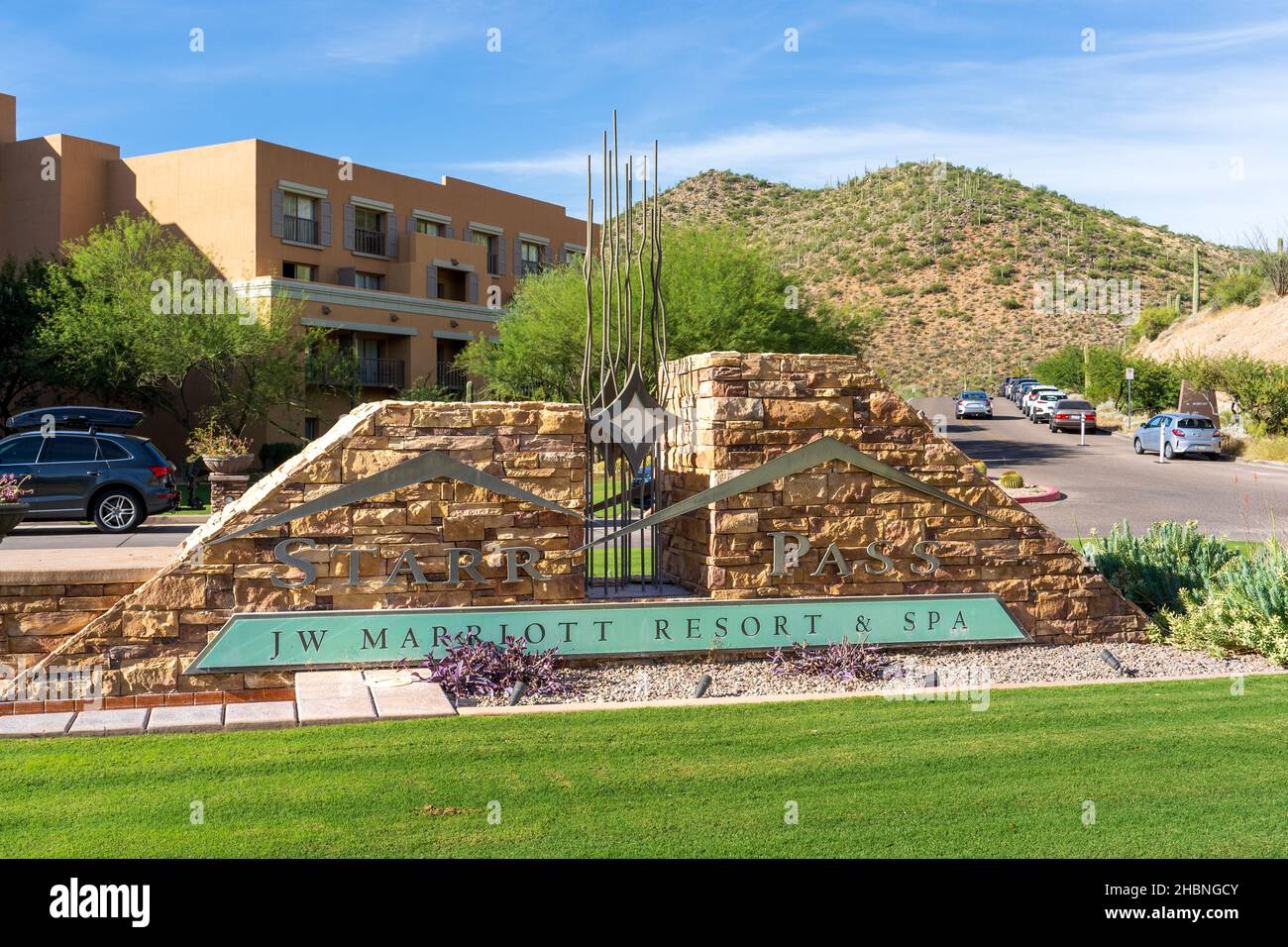 Tucson. AZ - Oct. 8, 2021: JW Marriott Starr Pass Resort and Spa has