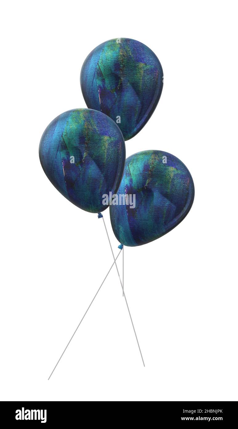 Shade of Blue Balloons Stock Vector