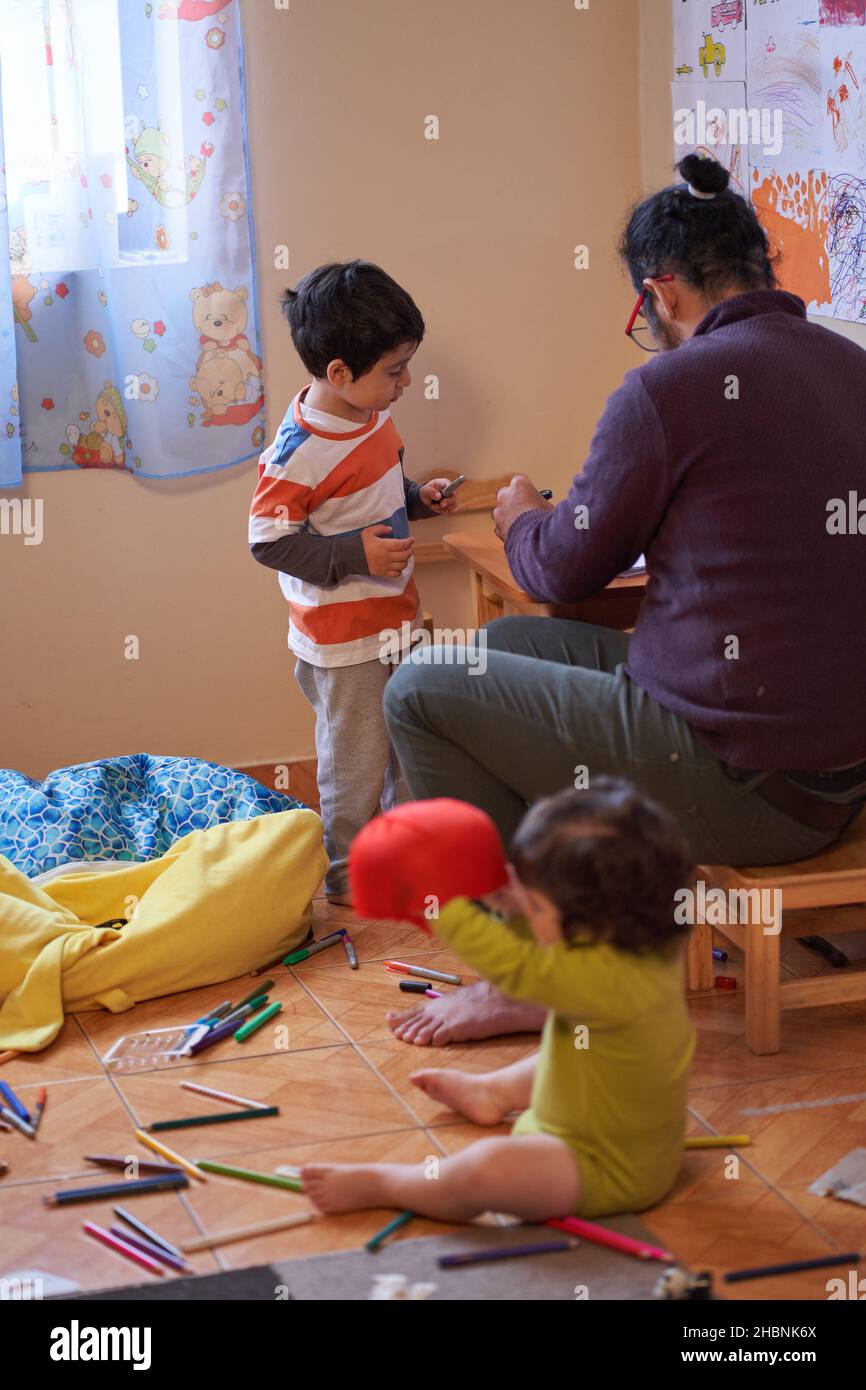 father and son activities Stock Photo Alamy
