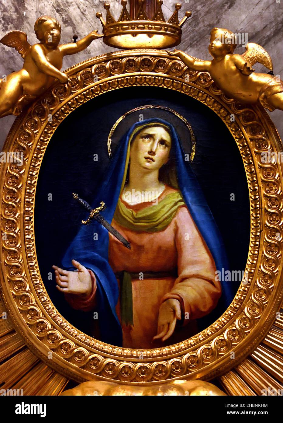Vergine Addolorata - Virgin of Sorrows 1841 by Luigi Costa, Chiesa di San Luca 1626 17th Century Genoa, Italy, Italian, Stock Photo