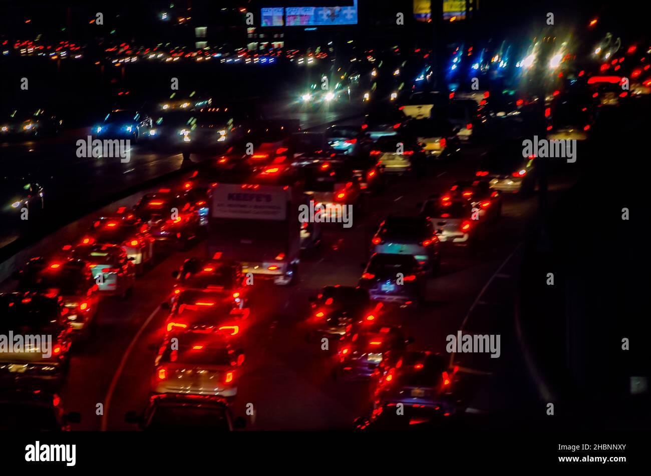 Pontchartrain Expressway is pictured during the evening rush hour, Dec