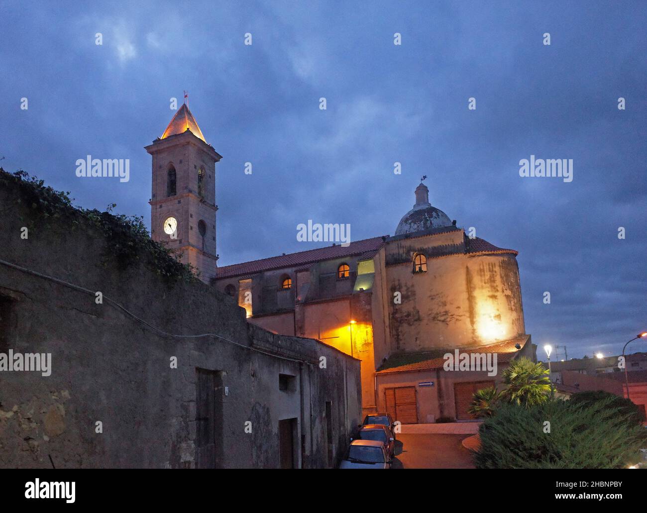 Usini, Sardinia, Italy. Santa Maria Bambina church Stock Photo