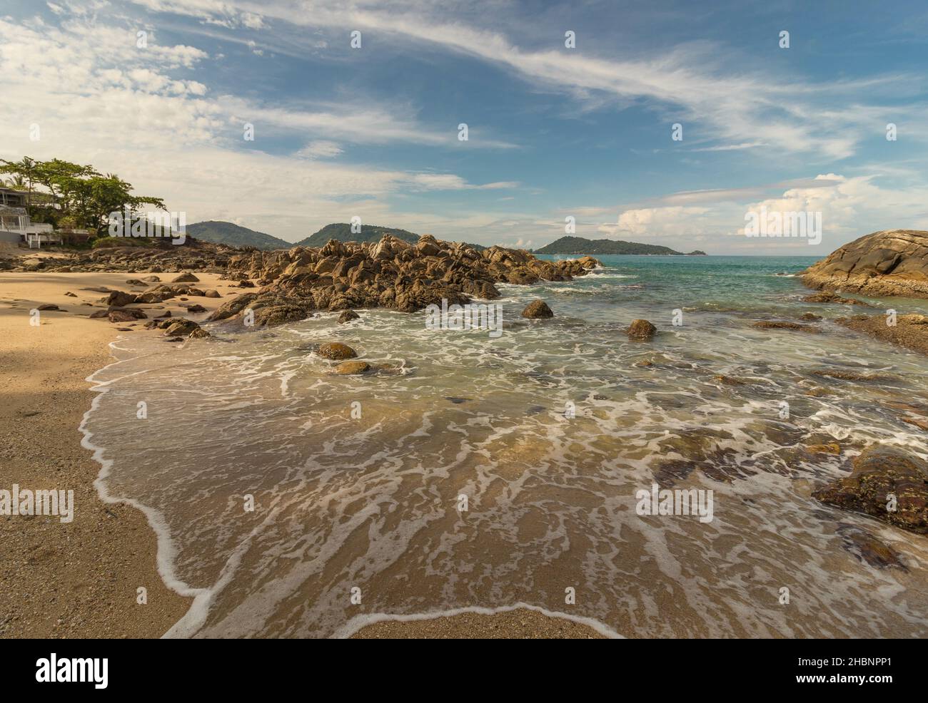 A beautiful shot of a beach under the cloudy skies durig the day Stock ...