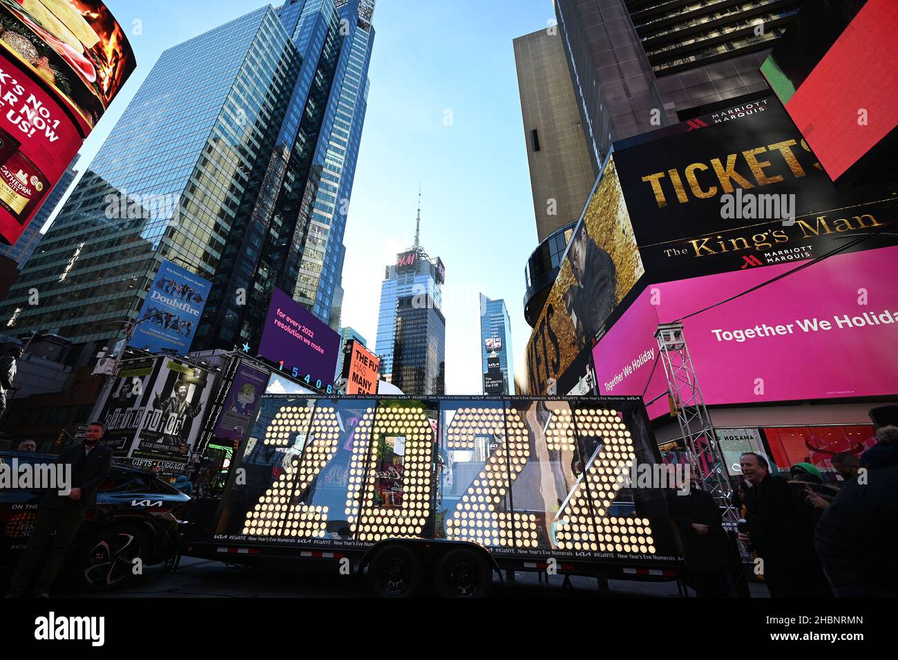 Christmas Broadway Nyc In December 2022 New York, Usa. 20Th Dec, 2021. The 2022 New Year's Eve Numerals Are  Displayed In Times Square, In New York, Ny, December 20, 2021. New York  City Mayor Bill De Blasio Will