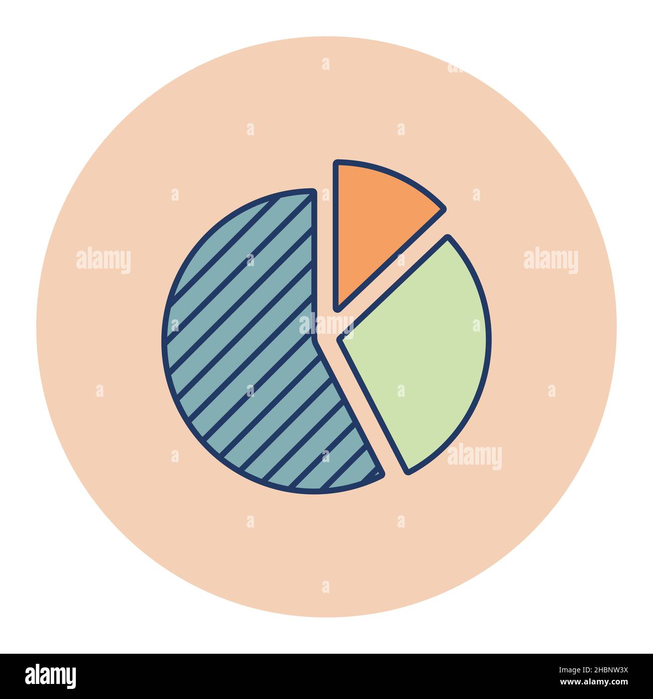 Pie Chart flat icon vector. Finances sign. Graph symbol for your web ...