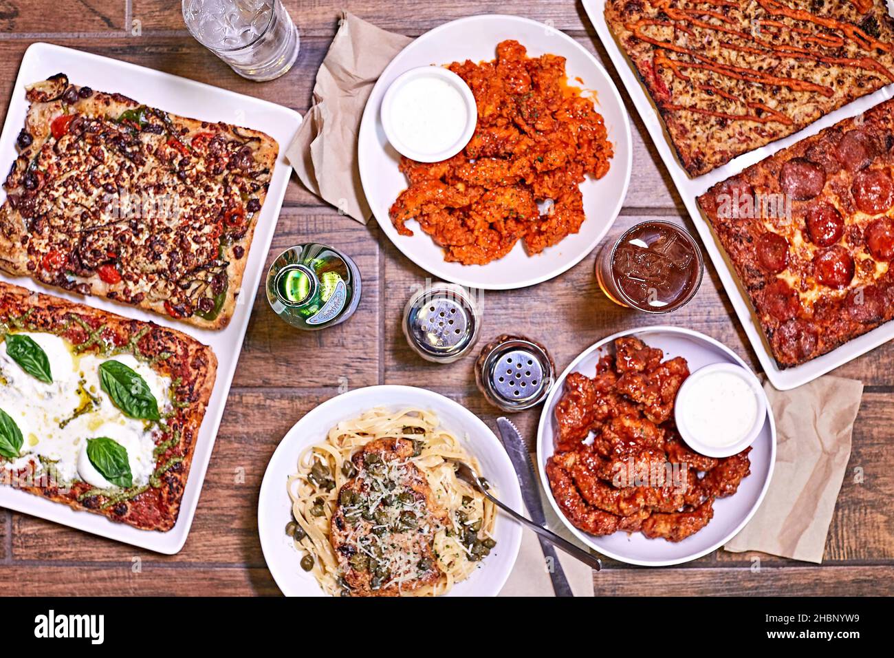 Large Pizza Overlay Stock Photo