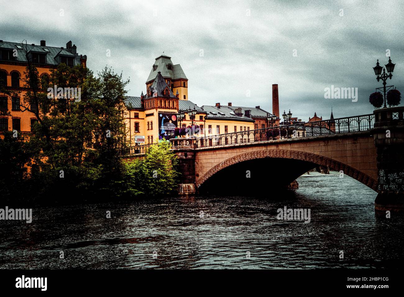 The old industrial district of Norrköping transformed into a cultural center Stock Photo