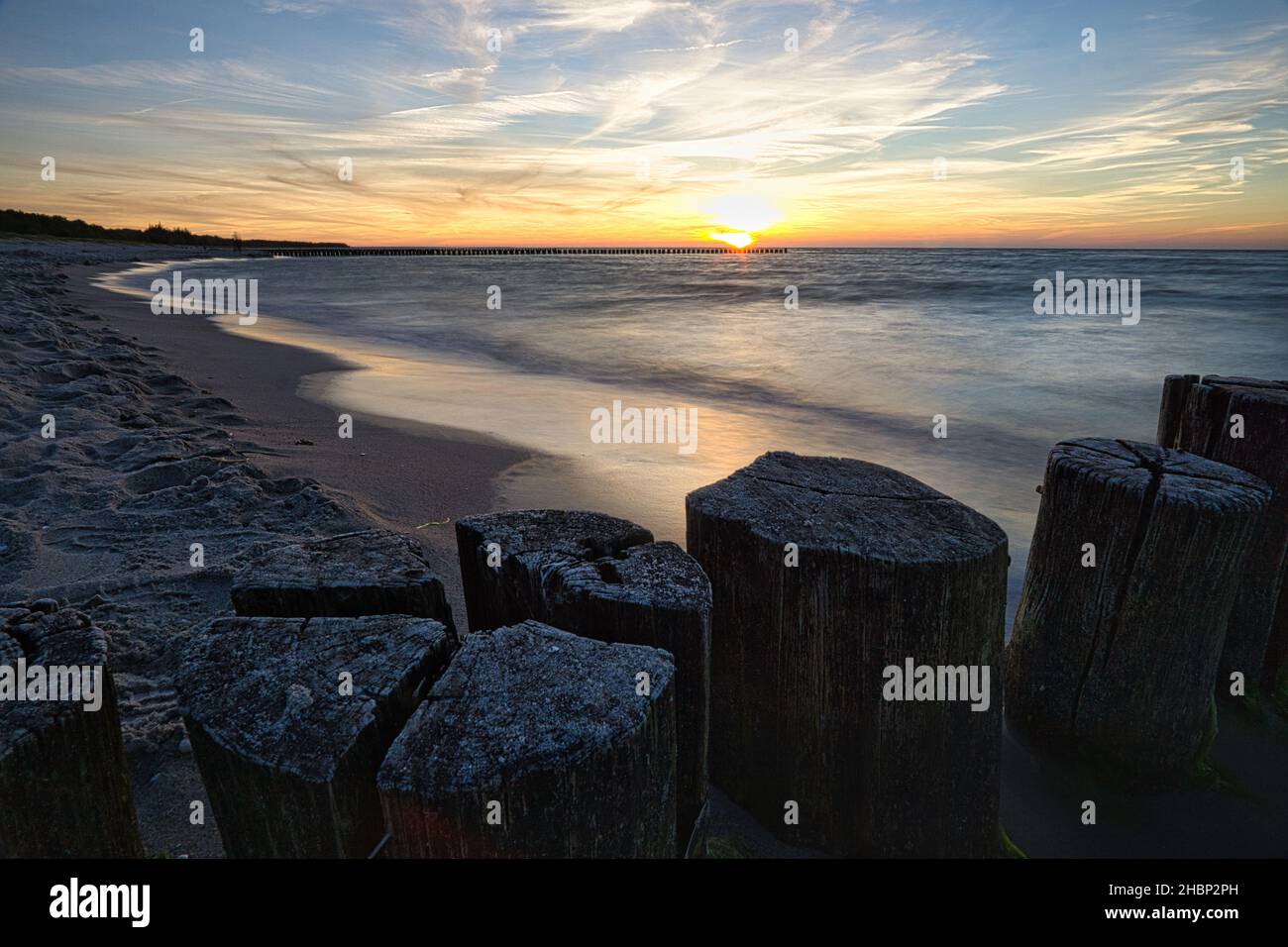 The beautiful sunset at the beach Stock Photo - Alamy