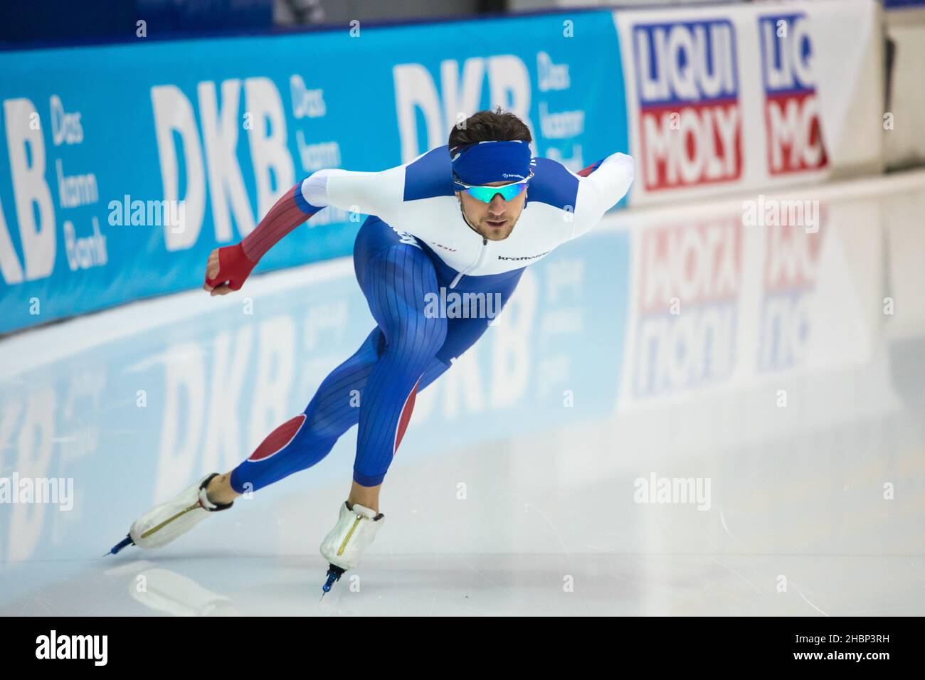 ISU European Speed Skating Championships. Athlete on ice. Classic speed