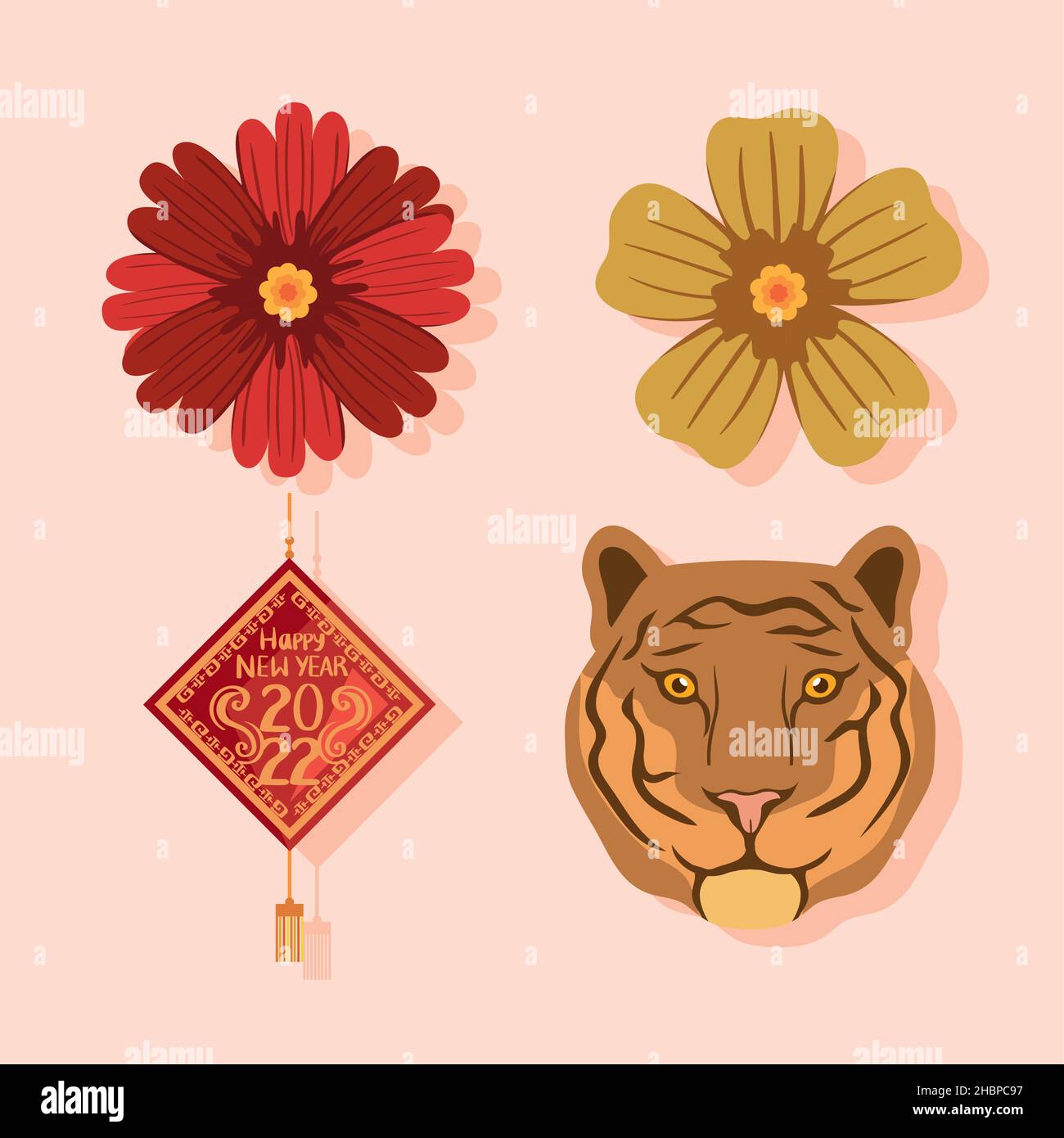 four chinese new year icons Stock Vector Image & Art - Alamy
