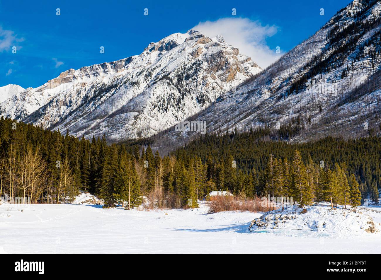 Beautiful winter views in Banff National Park Alberta Canada