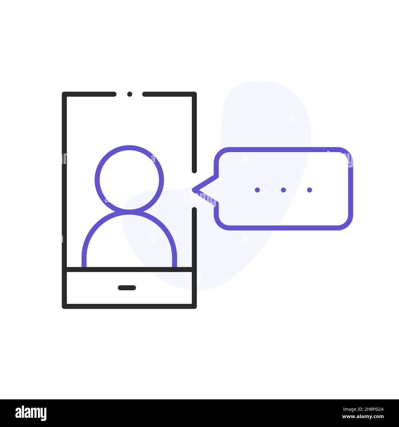 online meeting related line icon Stock Vector