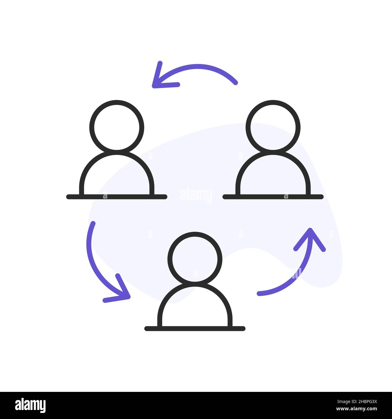 online meeting related line icon Stock Vector