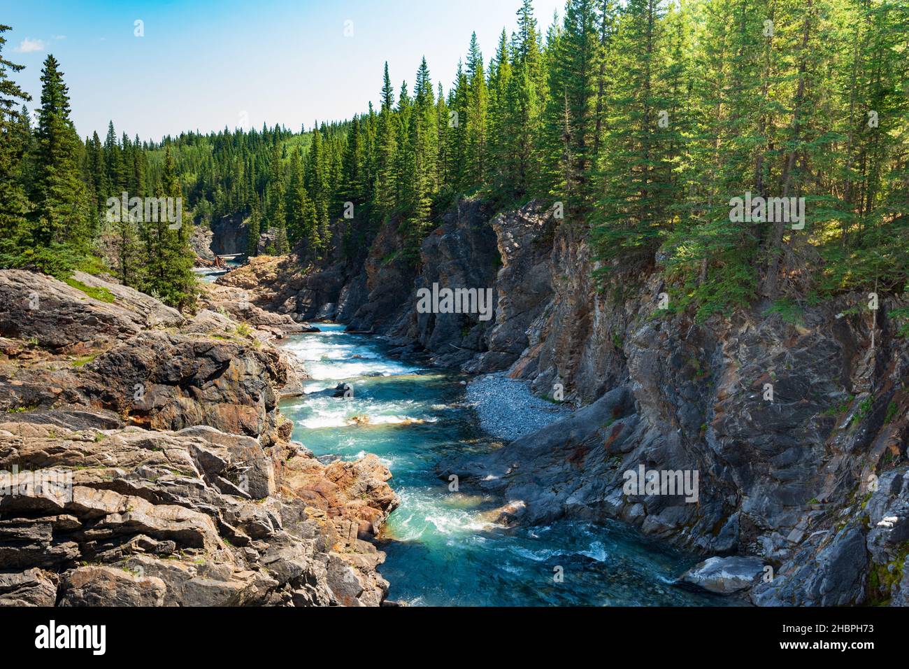 Sheep river in the foothills of the rocky mountains, Alberta, Canada Stock Photo
