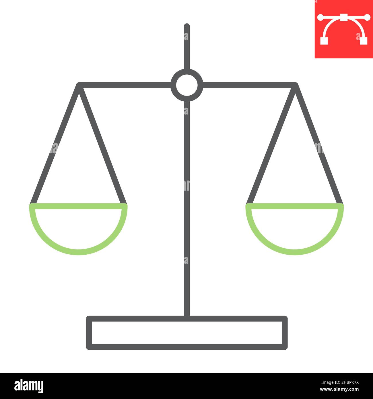 Fair trade line icon, balance and judge, libra vector icon, vector ...