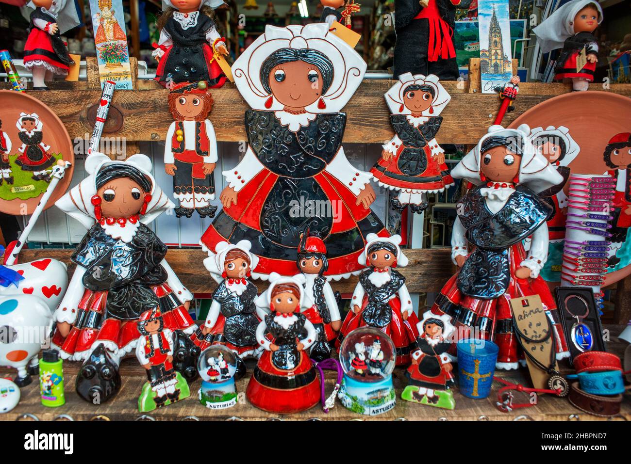 Asturian traditional dress souvnir in Oviedo, Asturias, northern Spain Stock Photo
