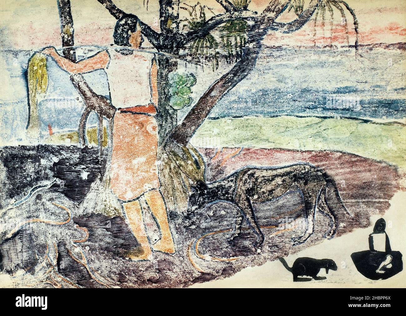 Noa Noa, Voyage de Tahiti (1926) famous painting by Paul Gauguin. Stock Photo