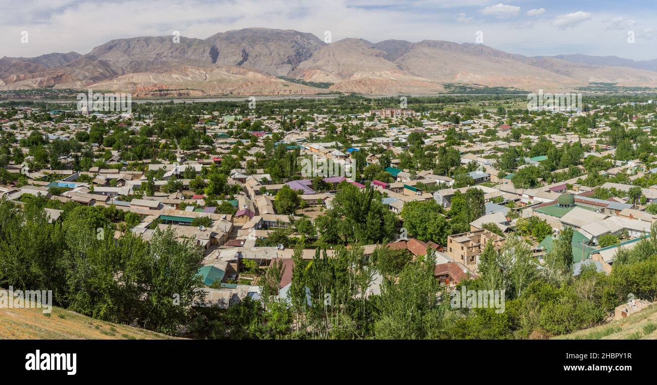 Aerial view of Penjikent in Tajikistan Stock Photo - Alamy