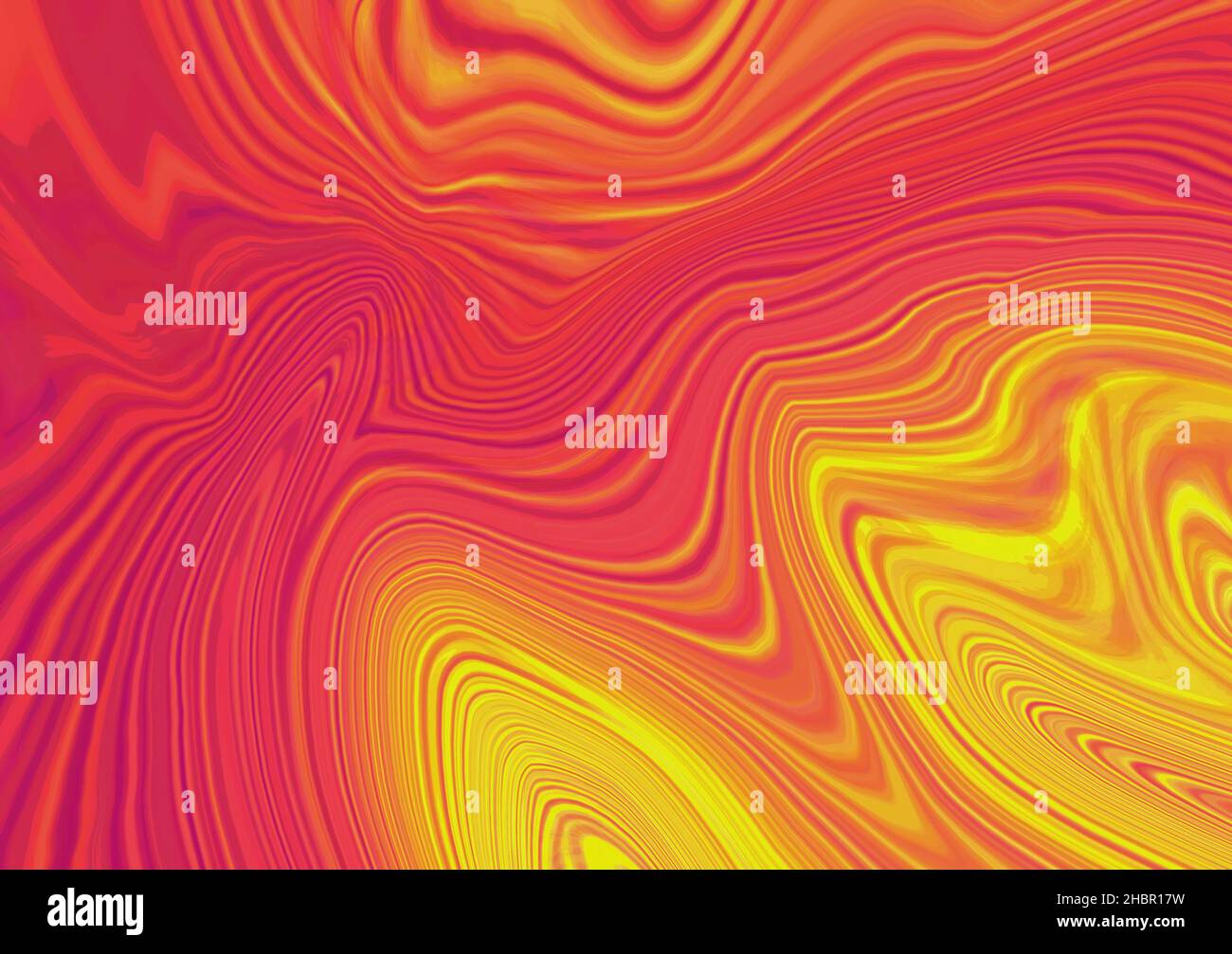 Psychedelic pink-red, yellow Colored liquid marble liquid abstract art background. Trendy colored marble style. Ideal for web, advertising, prints. Stock Photo