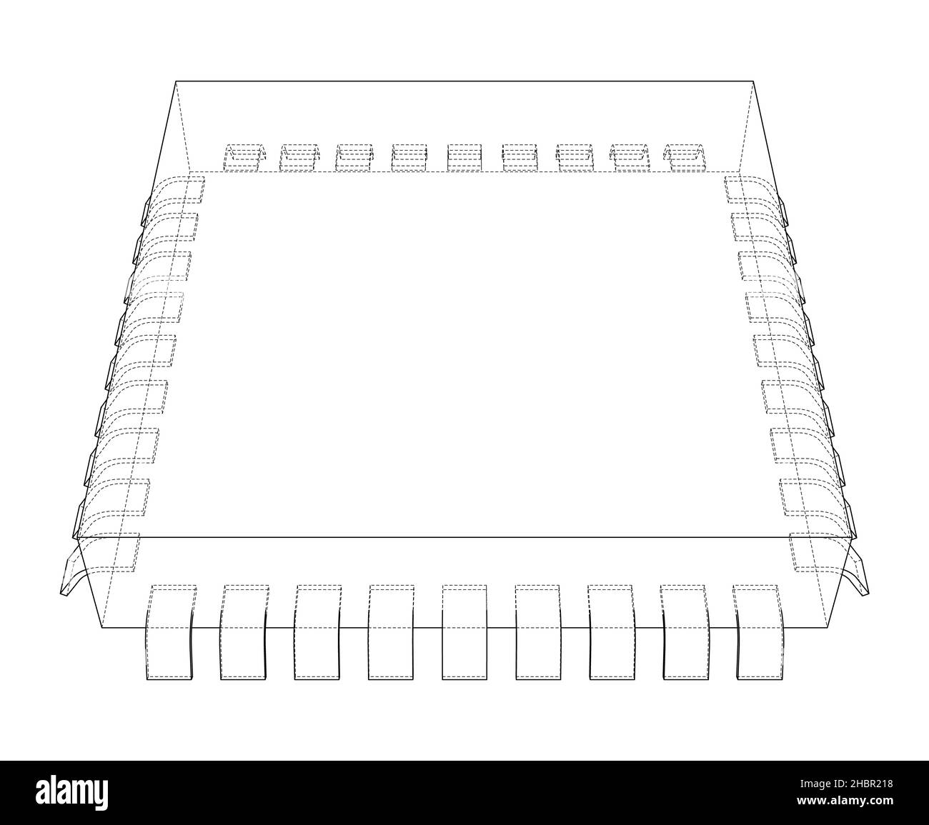 3D microchip. 3d illustration Stock Photo - Alamy