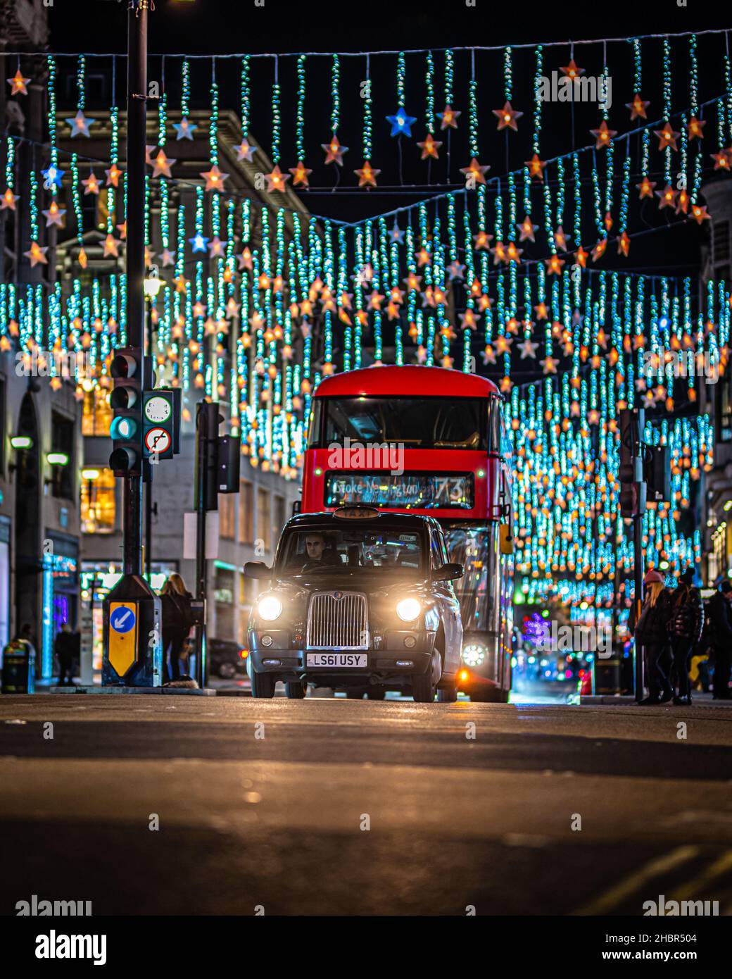 Oxford Street, Christmas Lights in London, 2021 Stock Photo