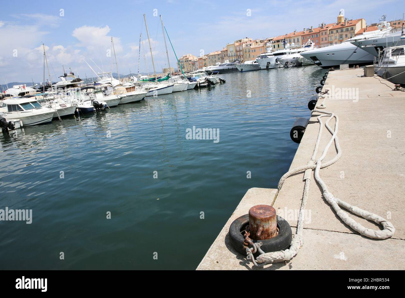 Saint-Tropez, France. Yacht club and Marina Stock Photo