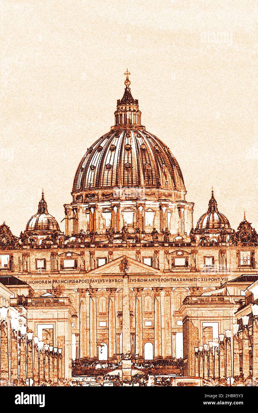 Saint Peter basilica, Vaticano, Roma, Italy Stock Photo