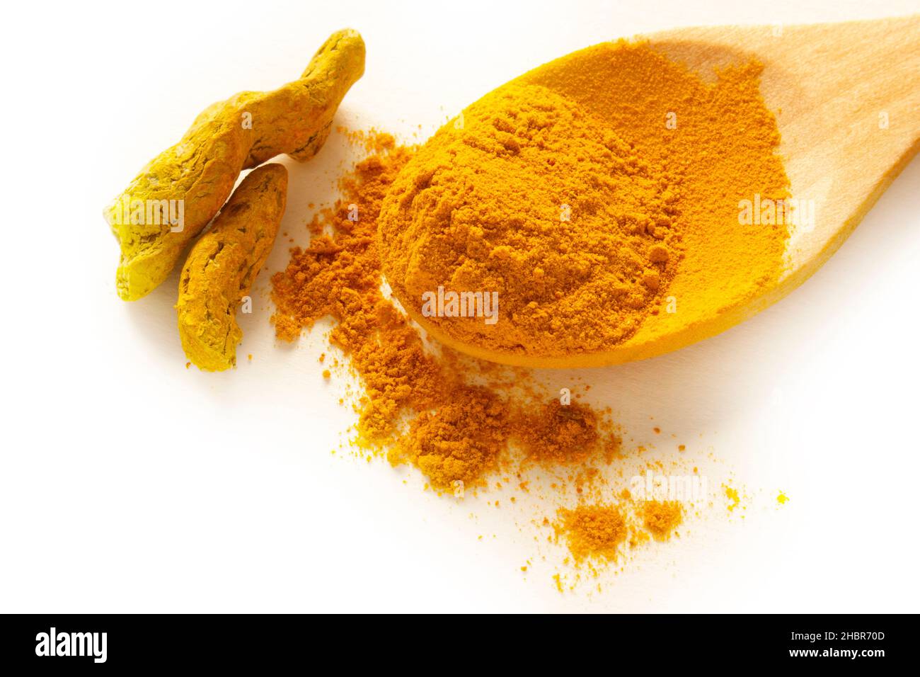 Turmeric stick and powder. Complementary medicine Stock Photo Alamy