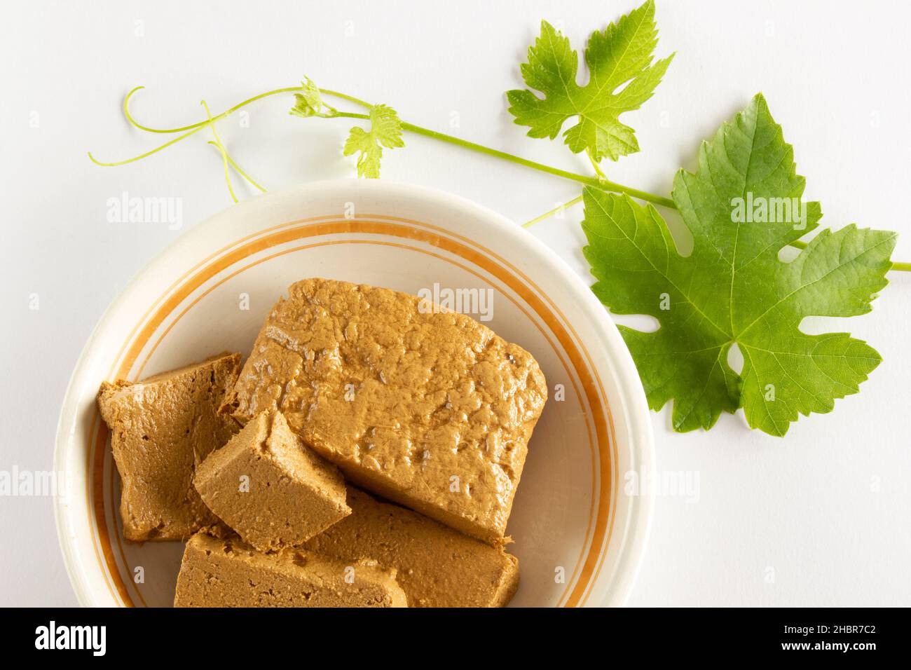 Halva made with grape molasses Stock Photo Alamy