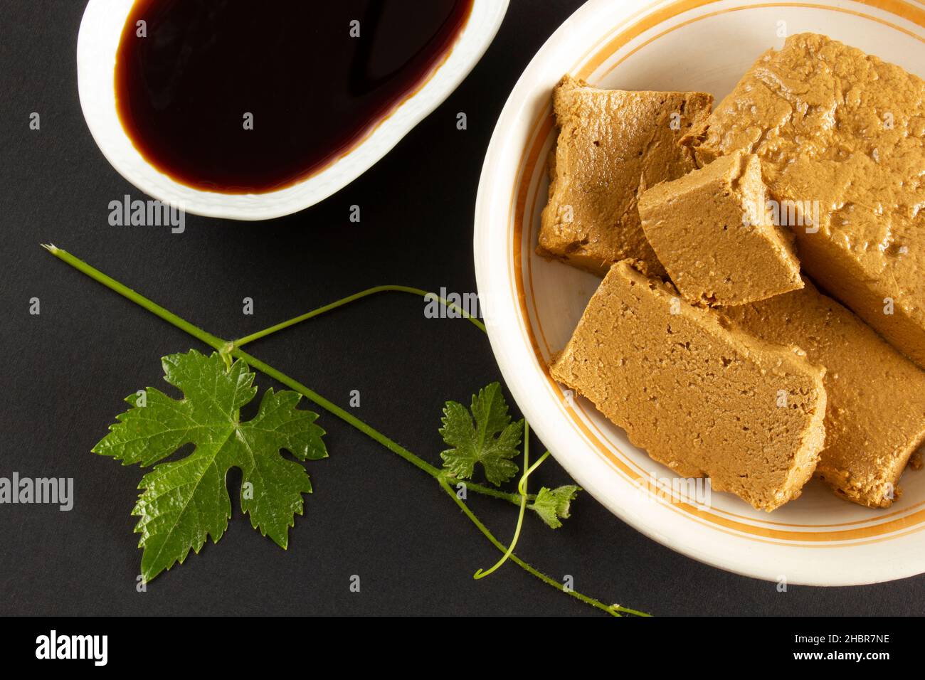 Halva made with grape molasses Stock Photo Alamy