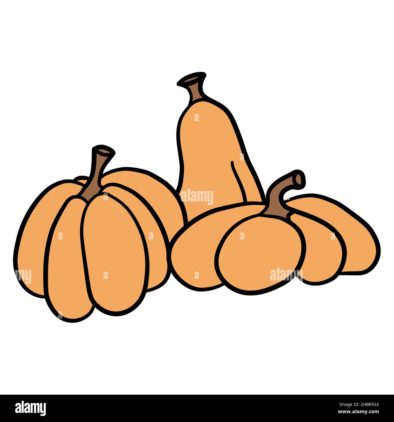 Pumpkin icon vector illustration set. Autumn Halloween or Thanksgiving ...