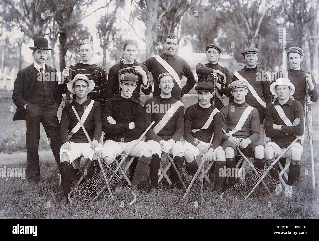 Sturt Lacrosse Team, South Australia - circa 1905 Stock Photo