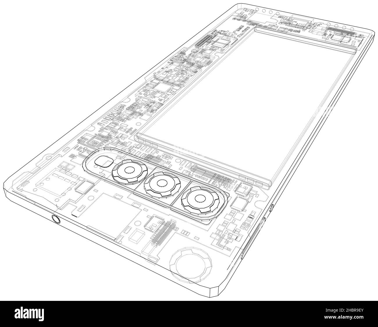Smartphone concept outline Stock Photo - Alamy