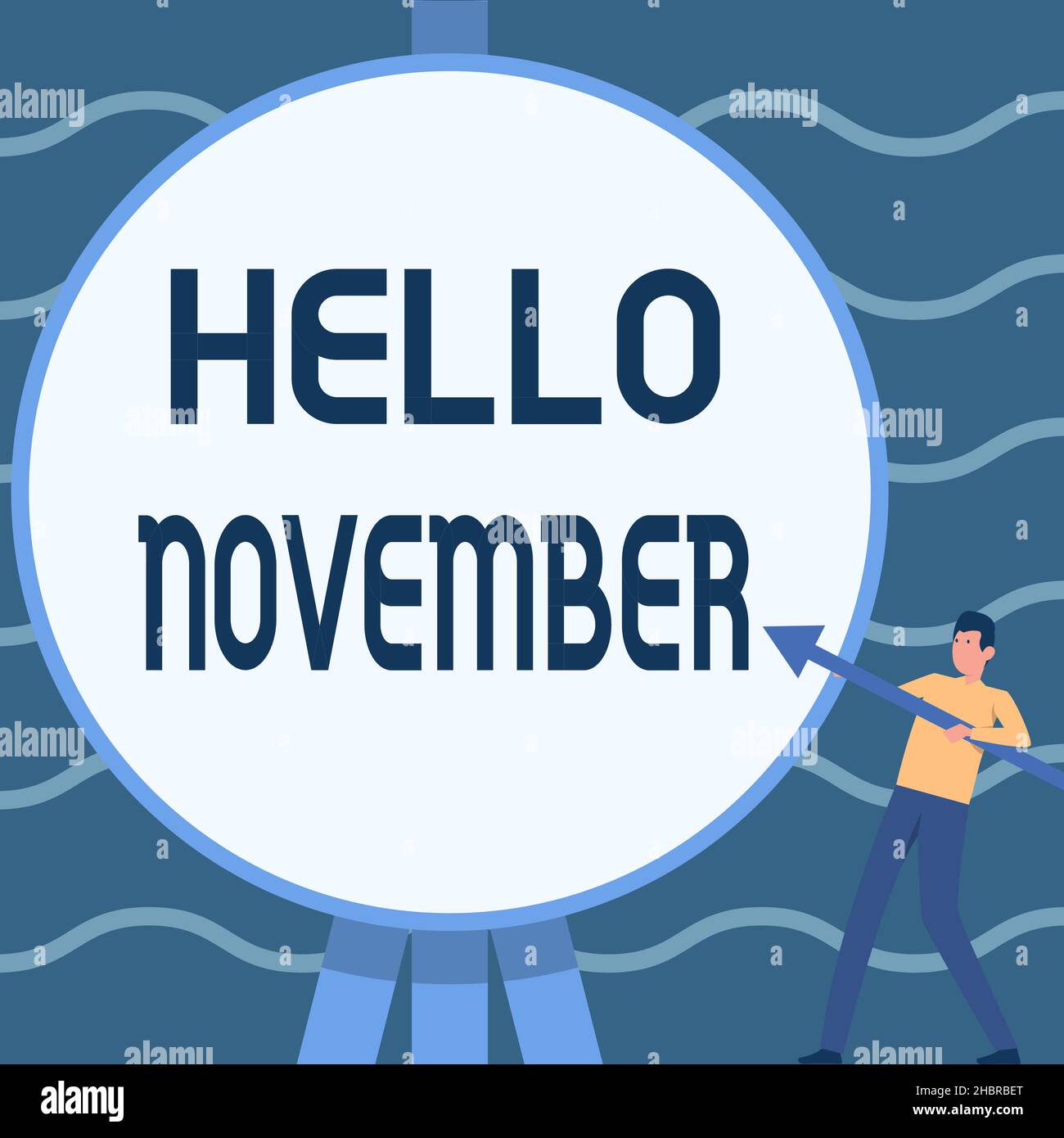 Text caption presenting Hello November. Business idea greeting used ...