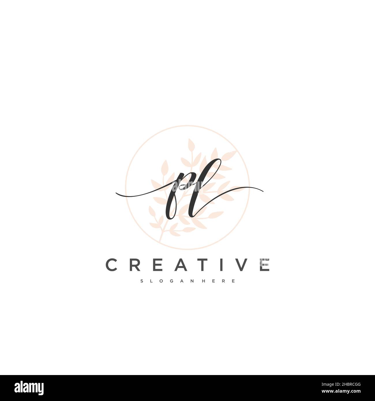 Pl Initial Design Pl initials logo hi-res stock photography and images - Alamy