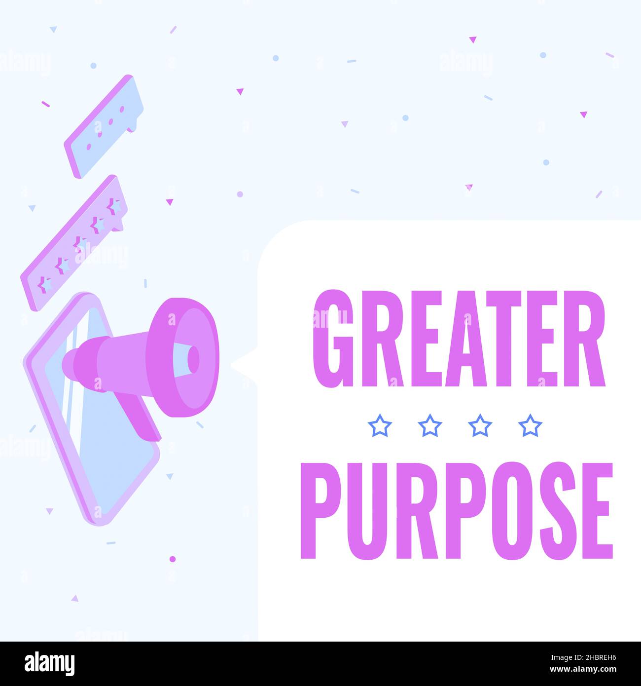 Text showing inspiration Greater Purpose. Business showcase Extend in ...