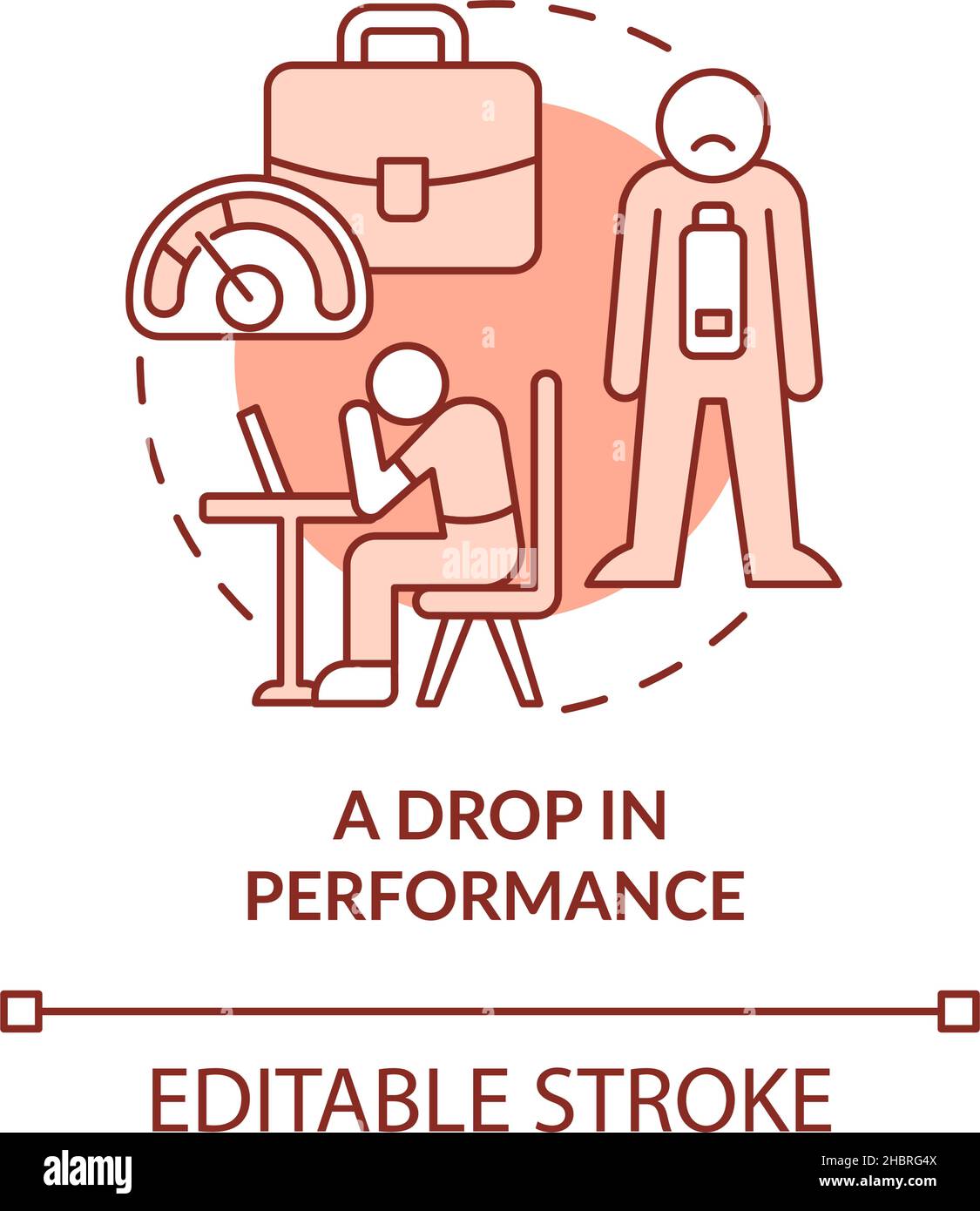 Drop in performance terracotta concept icon Stock Vector Image & Art ...