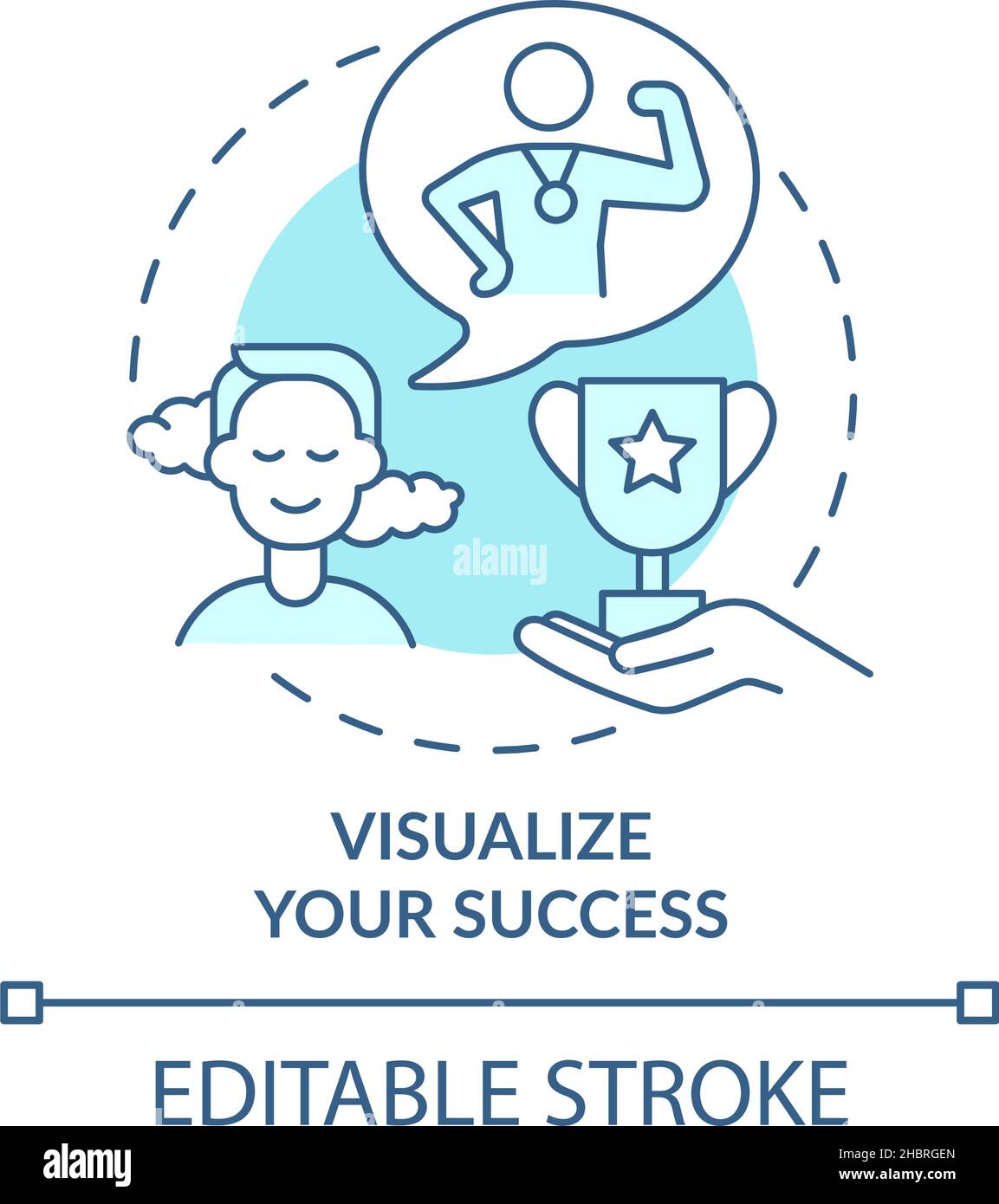 Visualize your success turquoise concept icon Stock Vector Image & Art ...