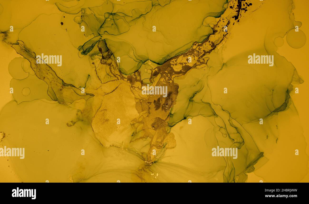 Gold Fluid Art. Marble Abstract Wallpaper Stock Photo - Alamy