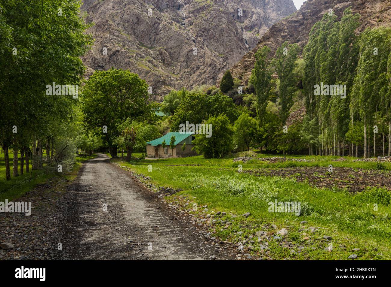 Baghu village in Bartang valley in Pamir mountains, Tajikistan Stock ...
