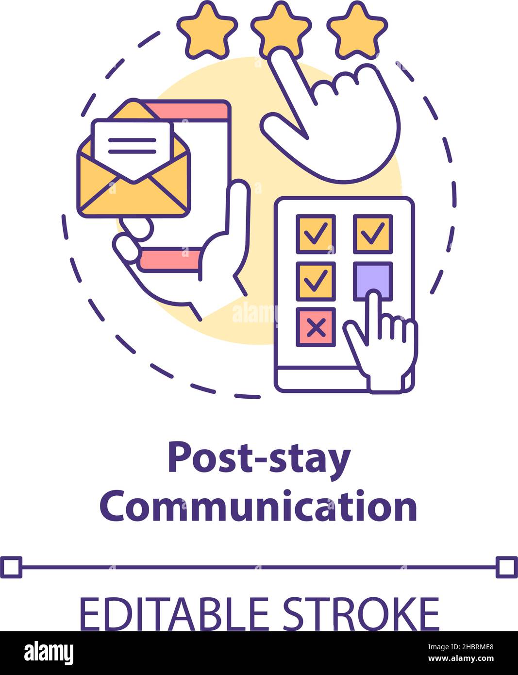 Post stay communication concept icon Stock Vector Image & Art Alamy