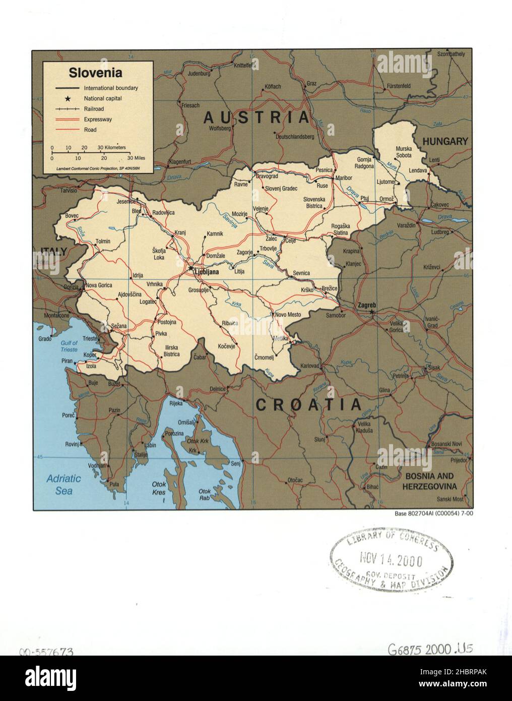 2000 slovenia map hi-res stock photography and images - Alamy