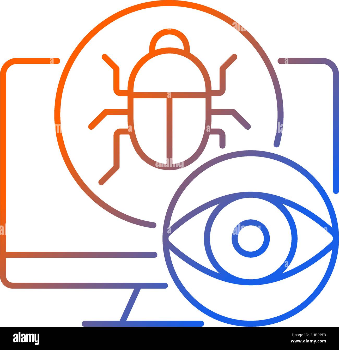 Spyware gradient linear vector icon Stock Vector